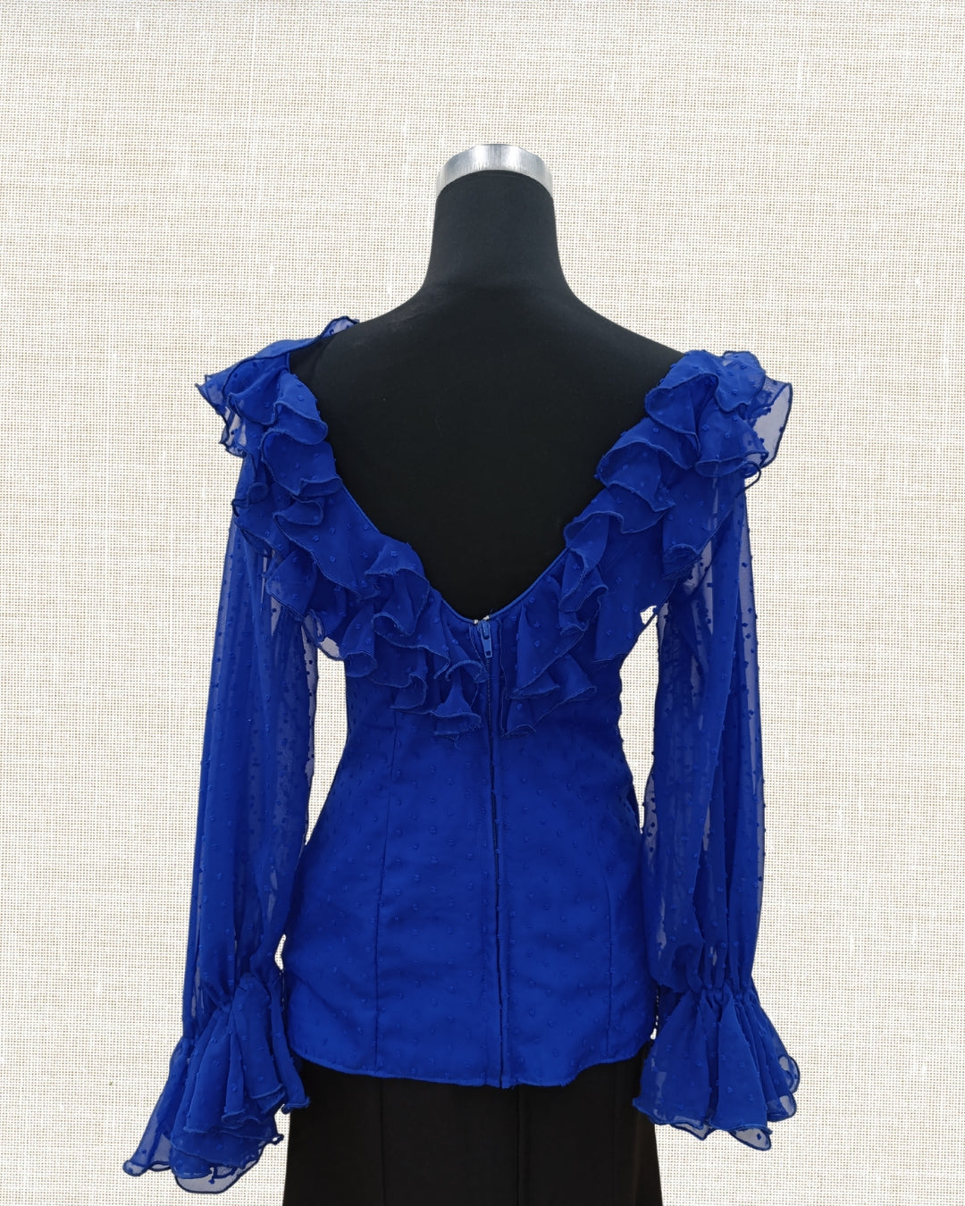 Blusa de Plumeti – ANRUBBA Moda Flamenca